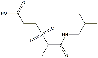 3-({1-[(2-methylpropyl)carbamoyl]ethane}sulfonyl)propanoic acid Struktur