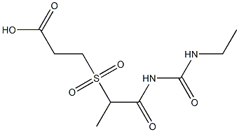 3-({1-[(ethylcarbamoyl)amino]-1-oxopropane-2-}sulfonyl)propanoic acid Struktur