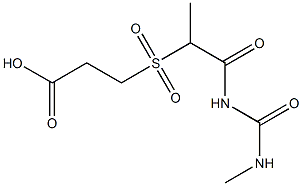 3-({1-[(methylcarbamoyl)amino]-1-oxopropane-2-}sulfonyl)propanoic acid Struktur