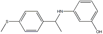 3-({1-[4-(methylsulfanyl)phenyl]ethyl}amino)phenol Struktur