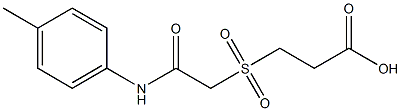 3-({2-[(4-methylphenyl)amino]-2-oxoethyl}sulfonyl)propanoic acid Struktur