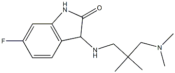 3-({2-[(dimethylamino)methyl]-2-methylpropyl}amino)-6-fluoro-2,3-dihydro-1H-indol-2-one Struktur