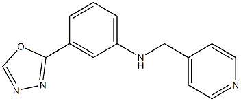 3-(1,3,4-oxadiazol-2-yl)-N-(pyridin-4-ylmethyl)aniline Struktur