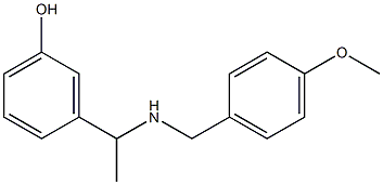 3-(1-{[(4-methoxyphenyl)methyl]amino}ethyl)phenol Struktur