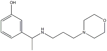 3-(1-{[3-(morpholin-4-yl)propyl]amino}ethyl)phenol Struktur