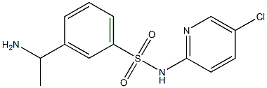 3-(1-aminoethyl)-N-(5-chloropyridin-2-yl)benzene-1-sulfonamide Struktur