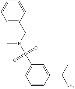 3-(1-aminoethyl)-N-benzyl-N-methylbenzene-1-sulfonamide Struktur