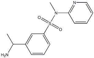 3-(1-aminoethyl)-N-methyl-N-(pyridin-2-yl)benzene-1-sulfonamide Struktur