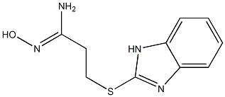 3-(1H-1,3-benzodiazol-2-ylsulfanyl)-N'-hydroxypropanimidamide Struktur