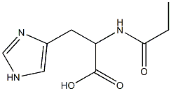 3-(1H-imidazol-4-yl)-2-(propionylamino)propanoic acid Struktur