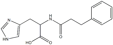 3-(1H-imidazol-4-yl)-2-[(3-phenylpropanoyl)amino]propanoic acid Struktur