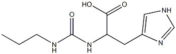 3-(1H-imidazol-4-yl)-2-[(propylcarbamoyl)amino]propanoic acid Struktur