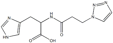 3-(1H-imidazol-4-yl)-2-[3-(1H-1,2,3-triazol-1-yl)propanamido]propanoic acid Struktur