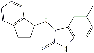 3-(2,3-dihydro-1H-inden-1-ylamino)-5-methyl-2,3-dihydro-1H-indol-2-one Struktur