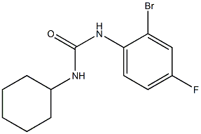 3-(2-bromo-4-fluorophenyl)-1-cyclohexylurea Struktur