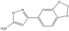 3-(2H-1,3-benzodioxol-5-yl)-1,2-oxazol-5-amine Struktur