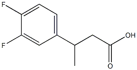 3-(3,4-difluorophenyl)butanoic acid Struktur