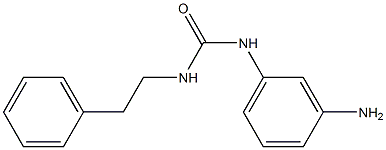 3-(3-aminophenyl)-1-(2-phenylethyl)urea Struktur