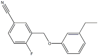 3-(3-ethylphenoxymethyl)-4-fluorobenzonitrile Struktur