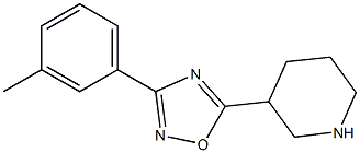 3-(3-methylphenyl)-5-(piperidin-3-yl)-1,2,4-oxadiazole Struktur