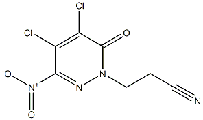 3-(4,5-dichloro-3-nitro-6-oxopyridazin-1(6H)-yl)propanenitrile Struktur