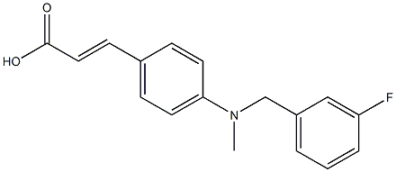 3-(4-{[(3-fluorophenyl)methyl](methyl)amino}phenyl)prop-2-enoic acid Struktur