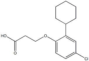 3-(4-chloro-2-cyclohexylphenoxy)propanoic acid Struktur