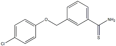 3-(4-chlorophenoxymethyl)benzene-1-carbothioamide Struktur