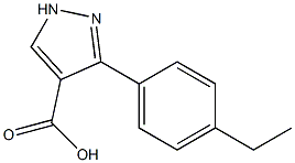 3-(4-ethylphenyl)-1H-pyrazole-4-carboxylic acid Struktur