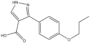 3-(4-propoxyphenyl)-1H-pyrazole-4-carboxylic acid Struktur