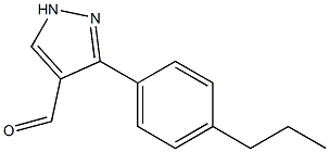 3-(4-propylphenyl)-1H-pyrazole-4-carbaldehyde Struktur