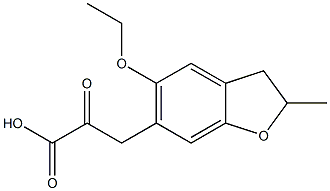 3-(5-ethoxy-2-methyl-2,3-dihydro-1-benzofuran-6-yl)-2-oxopropanoic acid Struktur