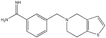 3-(6,7-dihydrothieno[3,2-c]pyridin-5(4H)-ylmethyl)benzenecarboximidamide Struktur