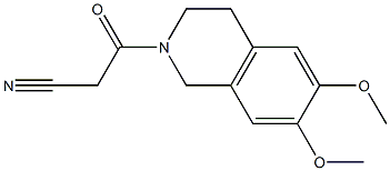 3-(6,7-dimethoxy-3,4-dihydroisoquinolin-2(1H)-yl)-3-oxopropanenitrile Struktur