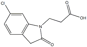 3-(6-chloro-2-oxo-2,3-dihydro-1H-indol-1-yl)propanoic acid Struktur