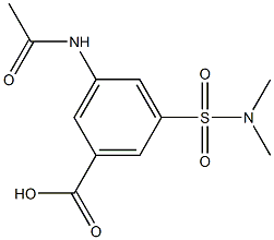 3-(acetylamino)-5-[(dimethylamino)sulfonyl]benzoic acid Struktur