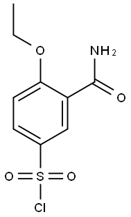 3-(aminocarbonyl)-4-ethoxybenzenesulfonyl chloride Struktur