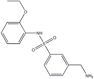 3-(aminomethyl)-N-(2-ethoxyphenyl)benzene-1-sulfonamide Struktur