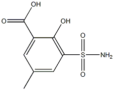 3-(aminosulfonyl)-2-hydroxy-5-methylbenzoic acid Struktur