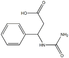 3-(carbamoylamino)-3-phenylpropanoic acid Struktur