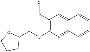 3-(chloromethyl)-2-(oxolan-2-ylmethoxy)quinoline Struktur