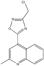 3-(chloromethyl)-5-(2-methylquinolin-4-yl)-1,2,4-oxadiazole Struktur