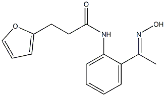 3-(furan-2-yl)-N-{2-[1-(hydroxyimino)ethyl]phenyl}propanamide Struktur