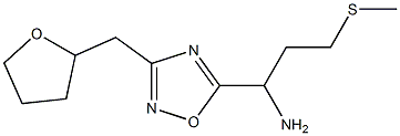 3-(methylsulfanyl)-1-[3-(oxolan-2-ylmethyl)-1,2,4-oxadiazol-5-yl]propan-1-amine Struktur