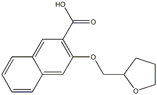 3-(oxolan-2-ylmethoxy)naphthalene-2-carboxylic acid Struktur