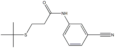 3-(tert-butylsulfanyl)-N-(3-cyanophenyl)propanamide Struktur