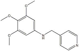 3,4,5-trimethoxy-N-(pyridin-4-ylmethyl)aniline Struktur