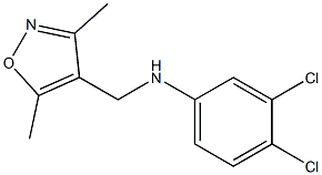 3,4-dichloro-N-[(3,5-dimethyl-1,2-oxazol-4-yl)methyl]aniline Struktur