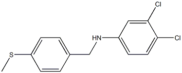 3,4-dichloro-N-{[4-(methylsulfanyl)phenyl]methyl}aniline Struktur