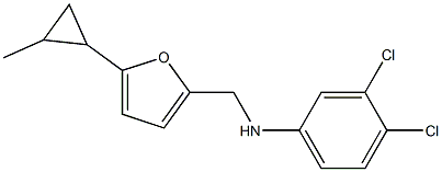 3,4-dichloro-N-{[5-(2-methylcyclopropyl)furan-2-yl]methyl}aniline Struktur